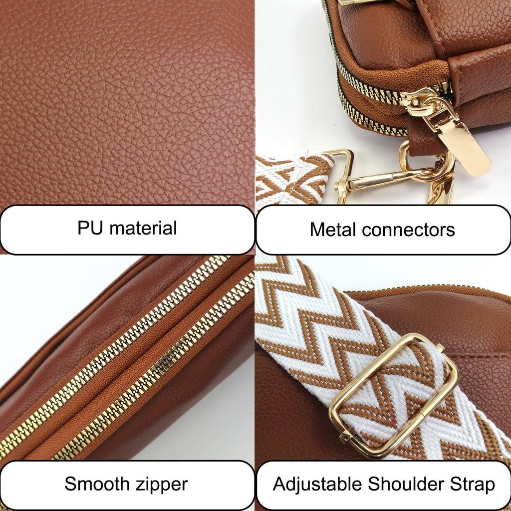 Mini Crossbody Bag Vegan Leather Sling Purse U209