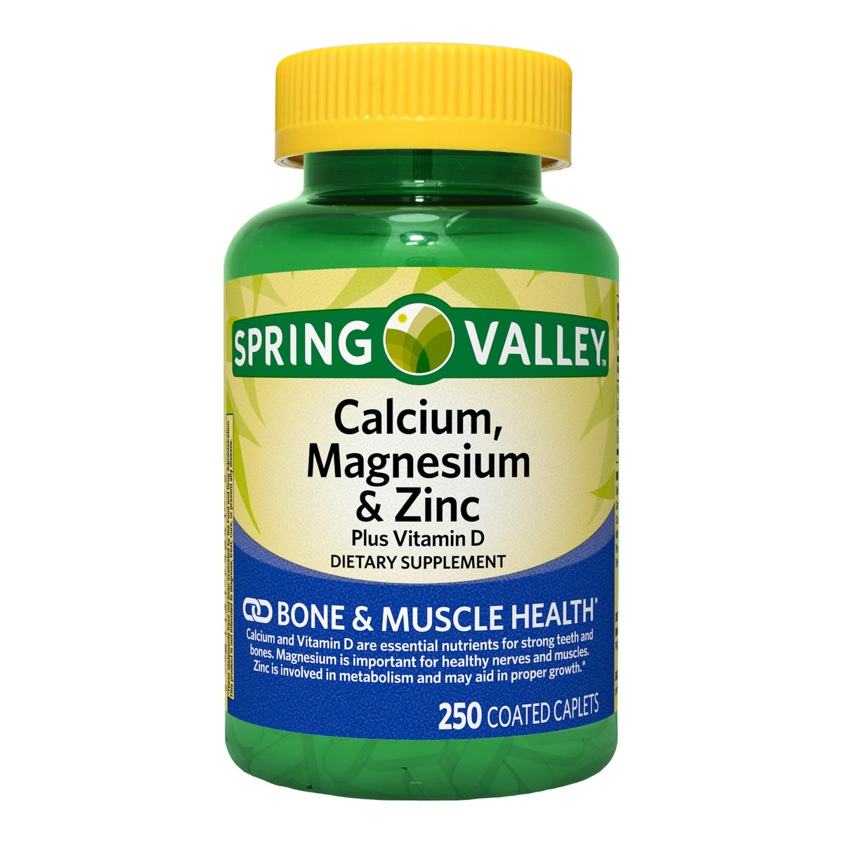 Calcium Magnesium Zinc Plus Vitamin D3 Caplets 250 Count U4793