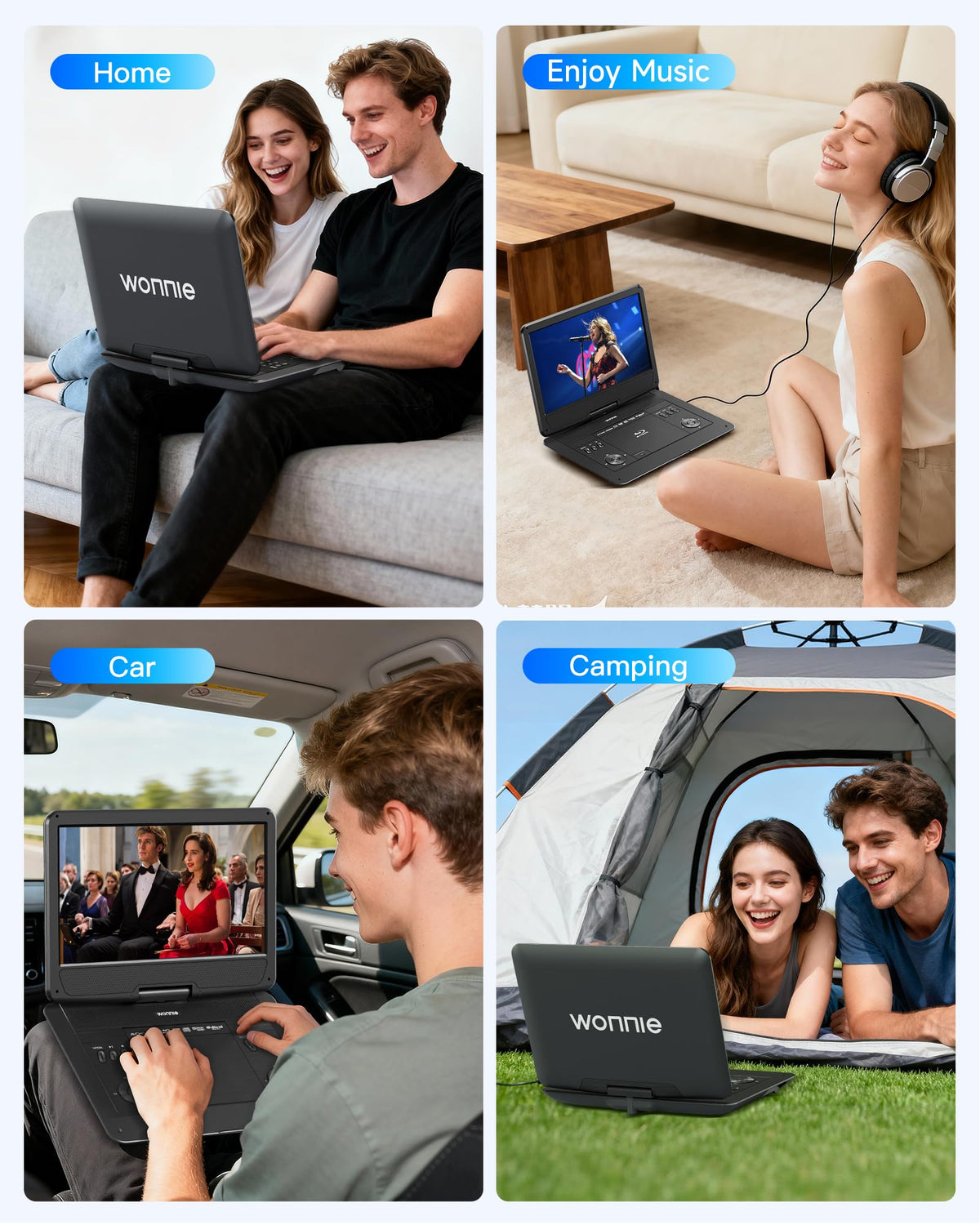 16.9" Portable Blu Ray Player with 14.1" 1080P Swivel Screen U167690