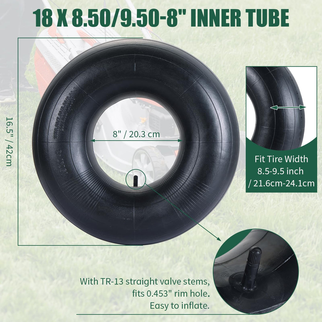 2Pcs 18X8.50/9.50-8 Inner Tubes with TR-13 Valve Stem Y38899