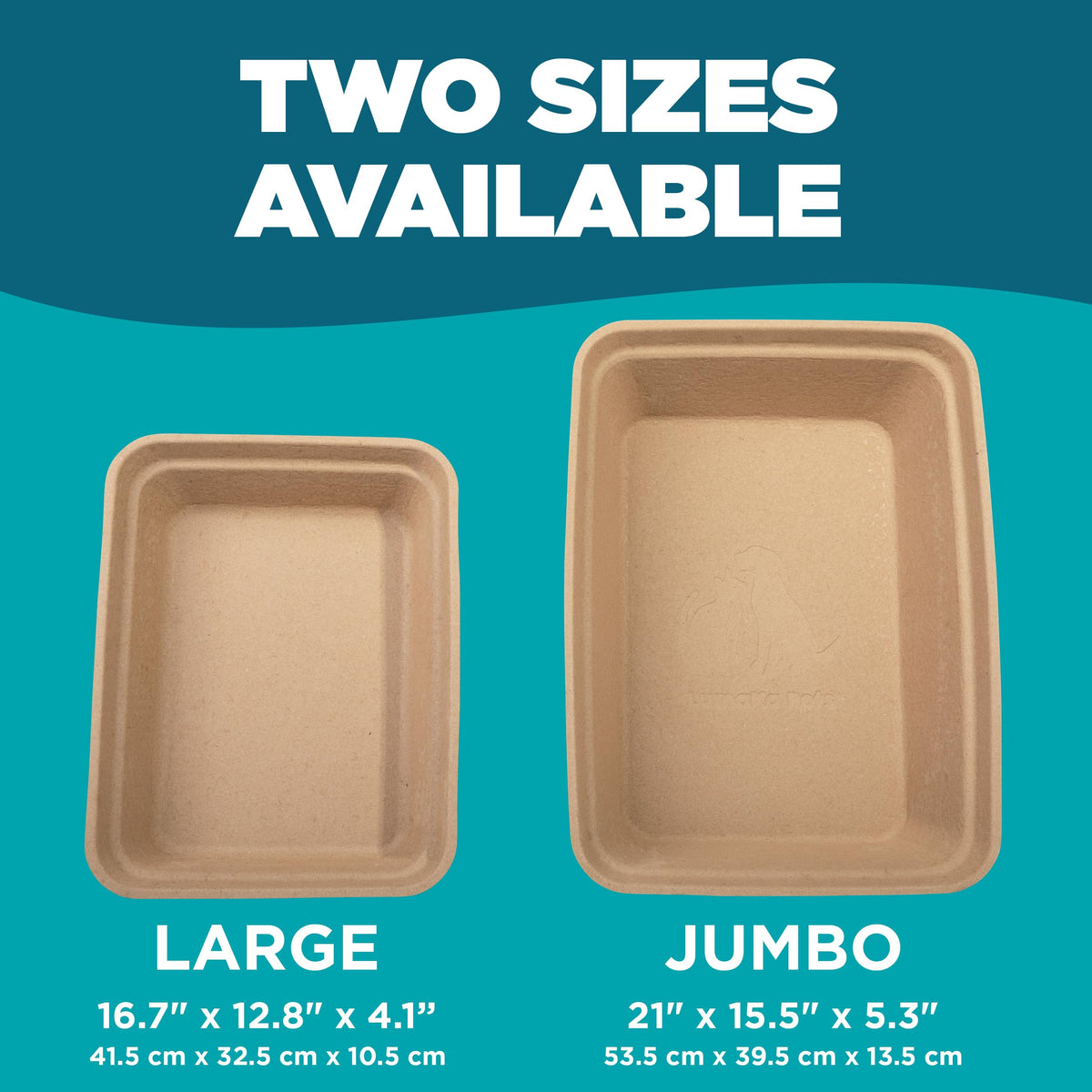 Disposable Cat Litter Box 5-Pack Large Biodegradable Recycled Pulp B65791