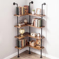 Industrial Pipe Corner Bookshelf W1311