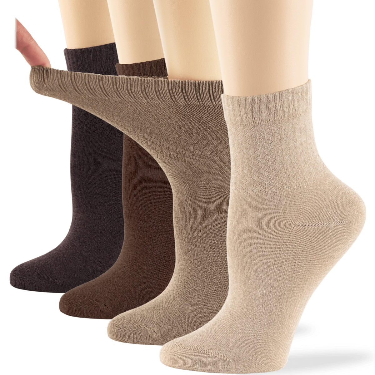 Viscose Bamboo Diabetic Socks 4 Pack E909
