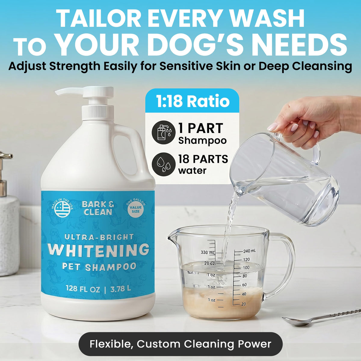 Whitening Dog Shampoo with Pump, 1 Gallon Aloe Coconut Q2389