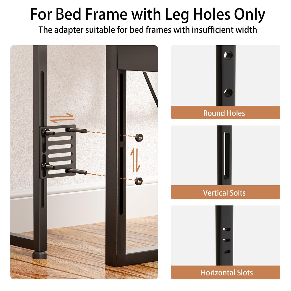 King Size Headboard with LED Light, Outlets and USB Ports, Storage Rack, Rustic Brown B6498