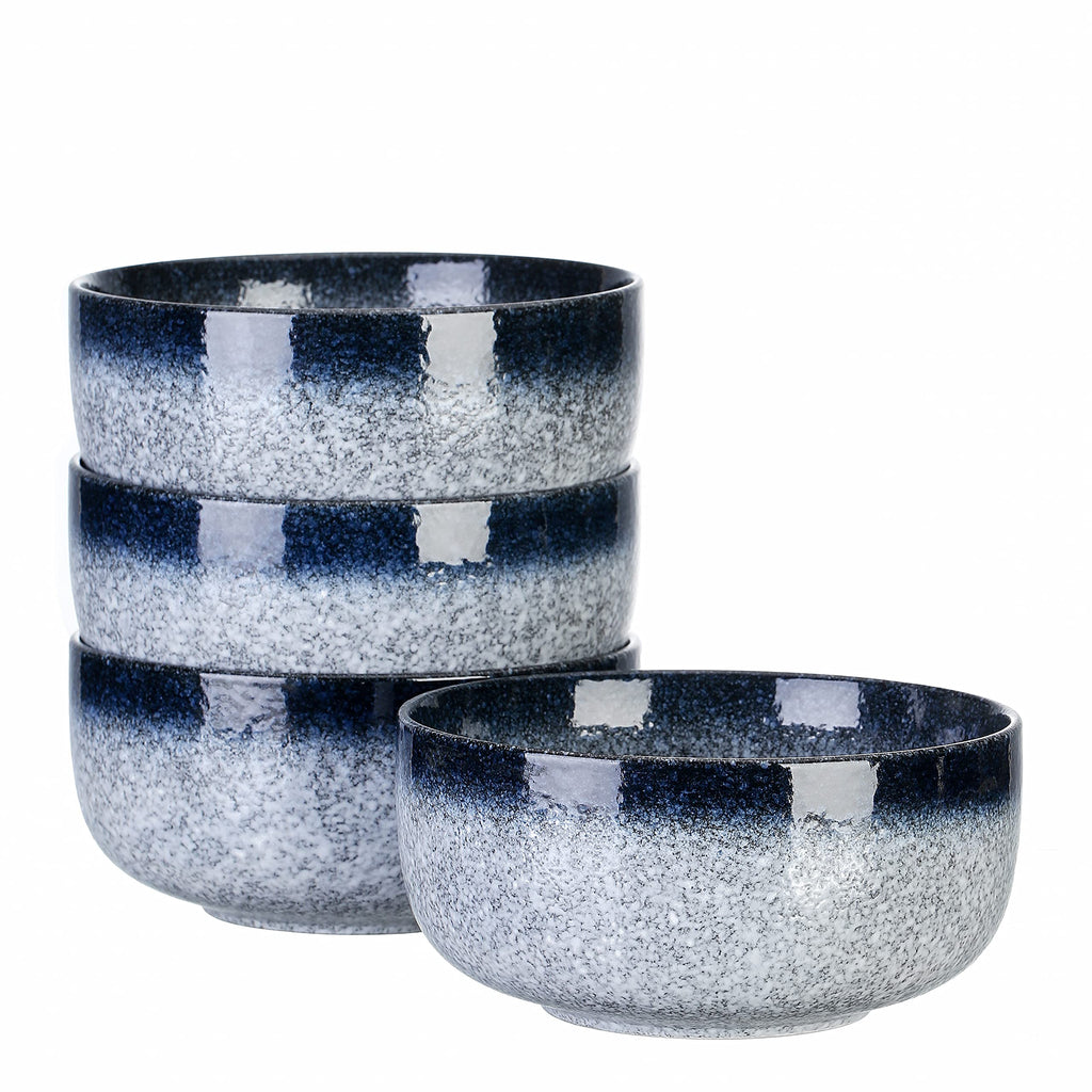 36 Ounce Ceramic Bowl Set of 4 Dark Blue Z9261