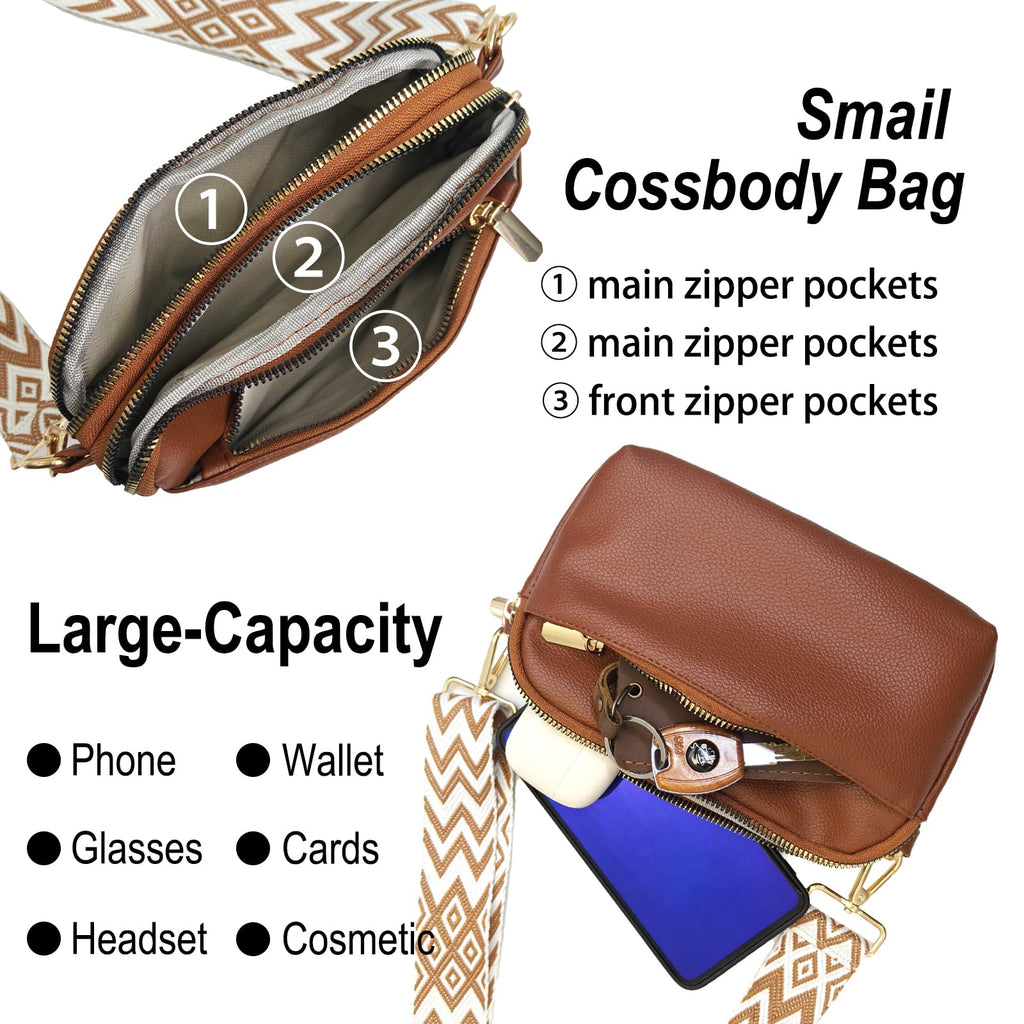 Mini Crossbody Bag Vegan Leather Sling Purse U209
