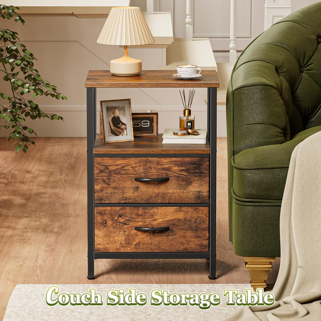 Night Stand Set of 2 with 2 Drawers I5347