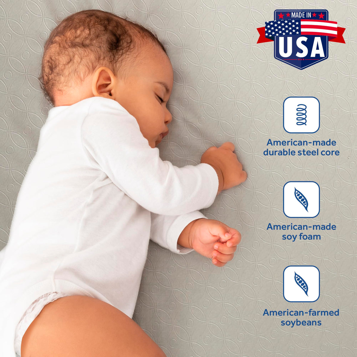 Breathable 2 Stage Hybrid Memory Foam Crib Mattress O2542
