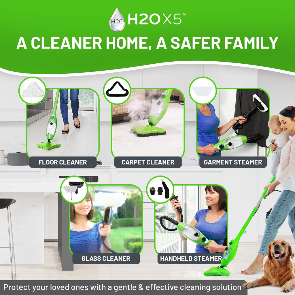5-in-1 Steam Mop and Handheld Steam Cleaner C358