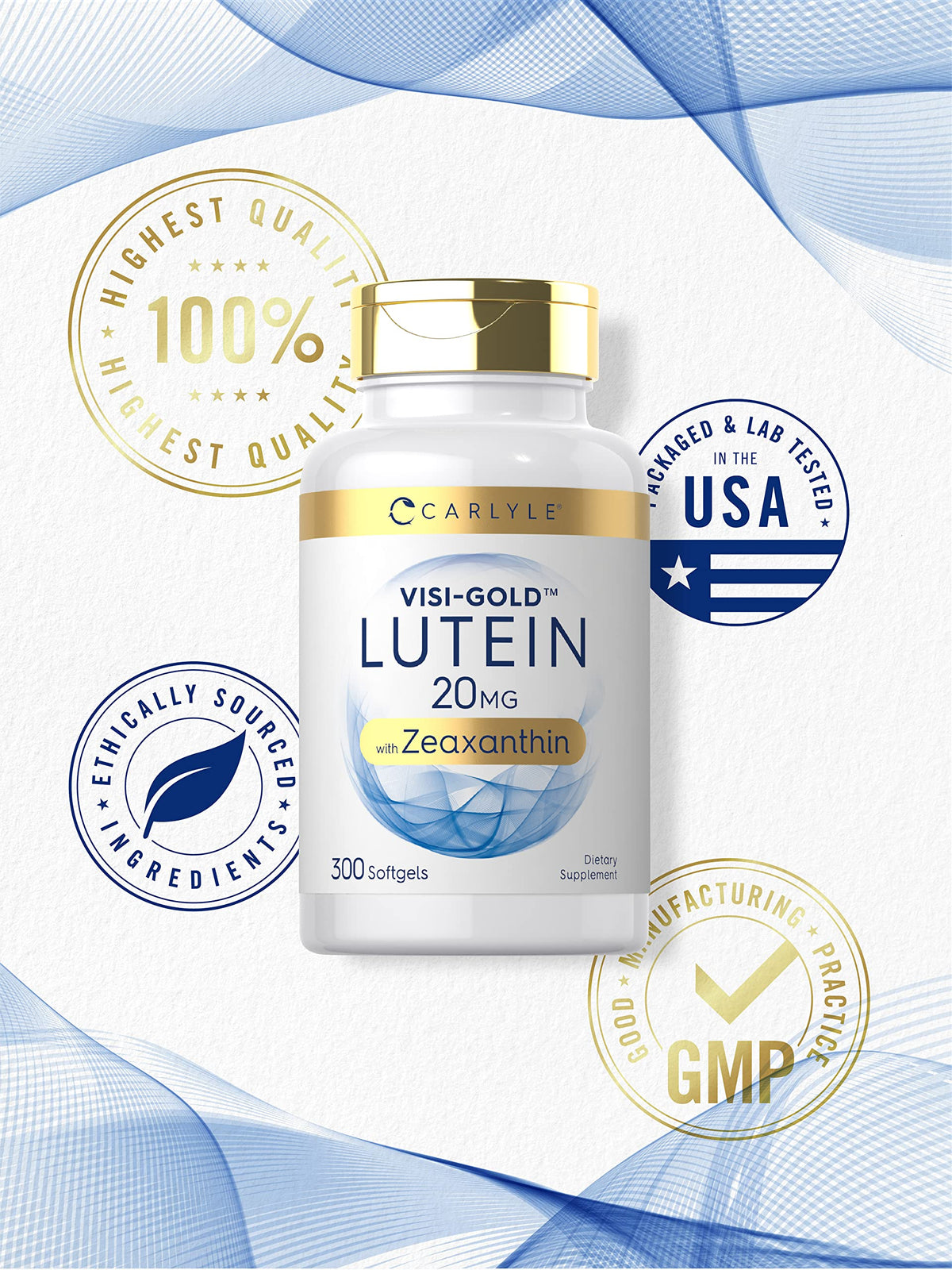 Lutein and Zeaxanthin 20mg 300 Softgels E8567