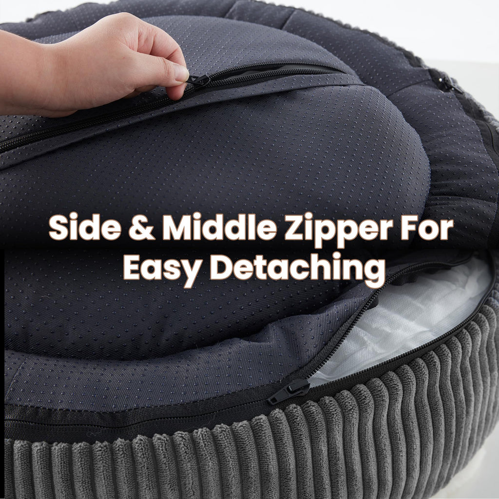 36 inches Dark Grey Donut Dog Bed S499
