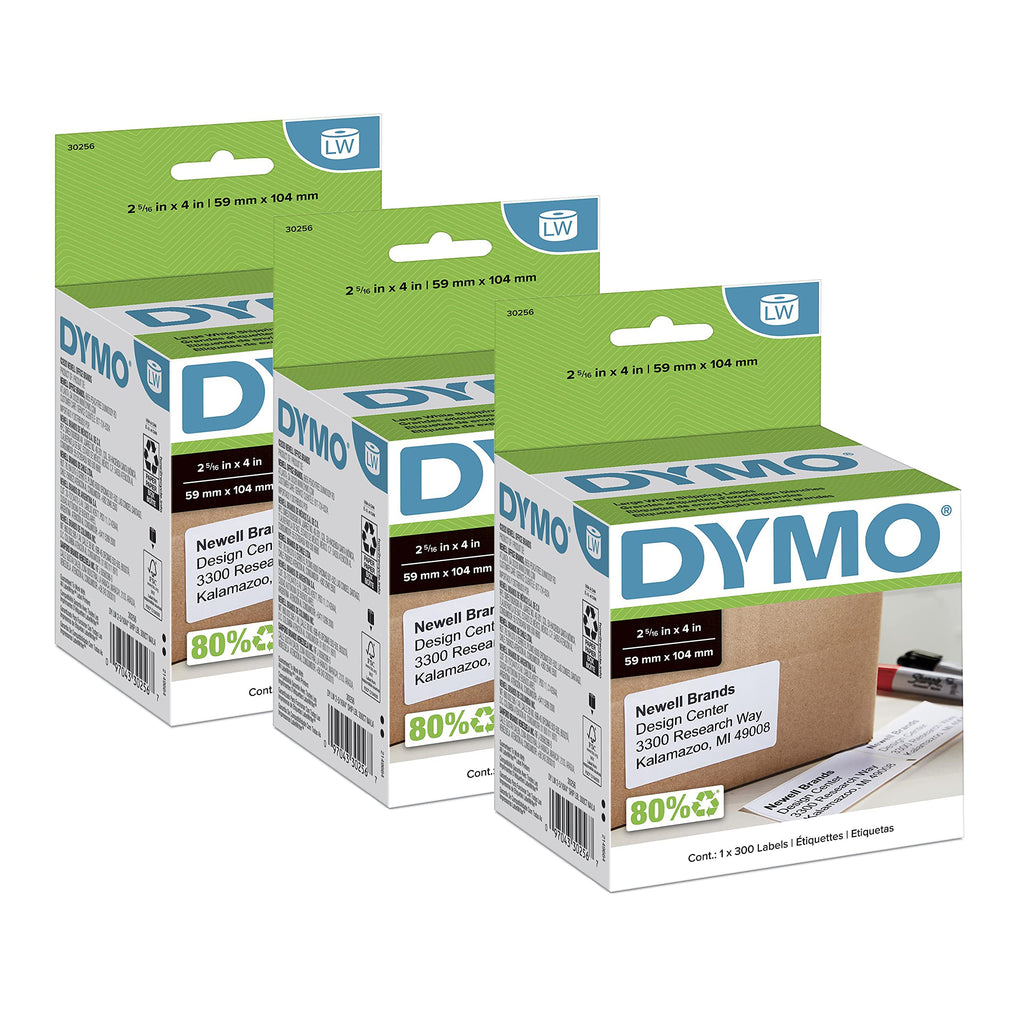 Large Shipping Labels 2-5/16" x 4", 3 Rolls of 300 C9250