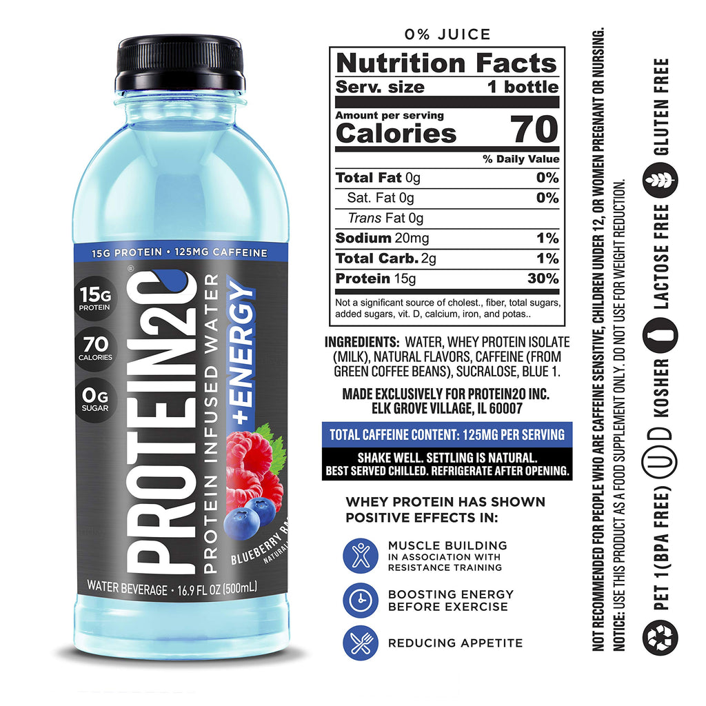 Whey Protein Infused Water Variety Pack 16.9 oz 12 Count R688