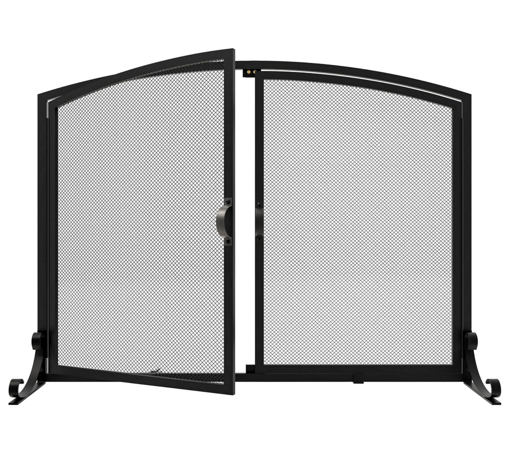 2-Panel Metal Fireplace Screen O345