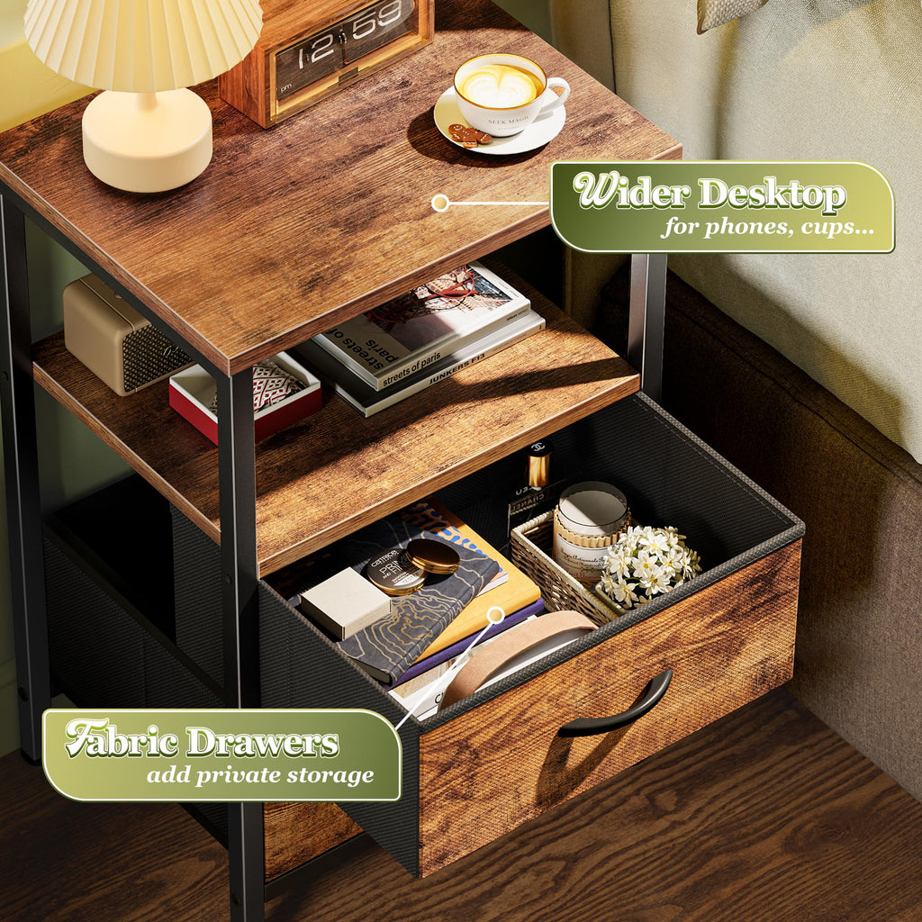 Night Stand Set of 2 with 2 Drawers I5347