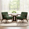 Dark Green Corduroy Accent Chair Set of 2 T9555