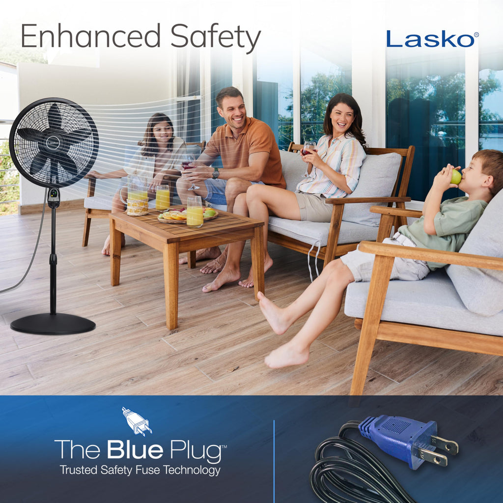 Black Oscillating Pedestal Fan V331