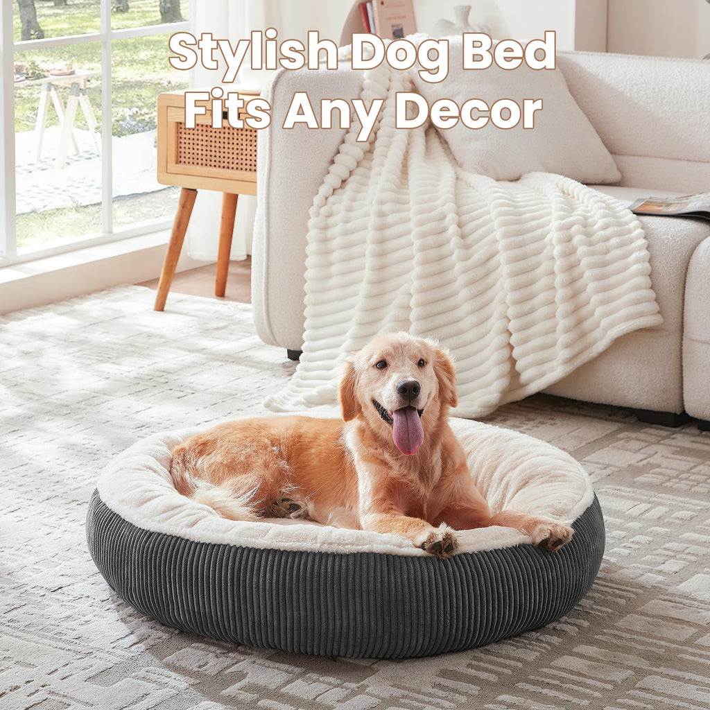 36 inches Dark Grey Donut Dog Bed S499