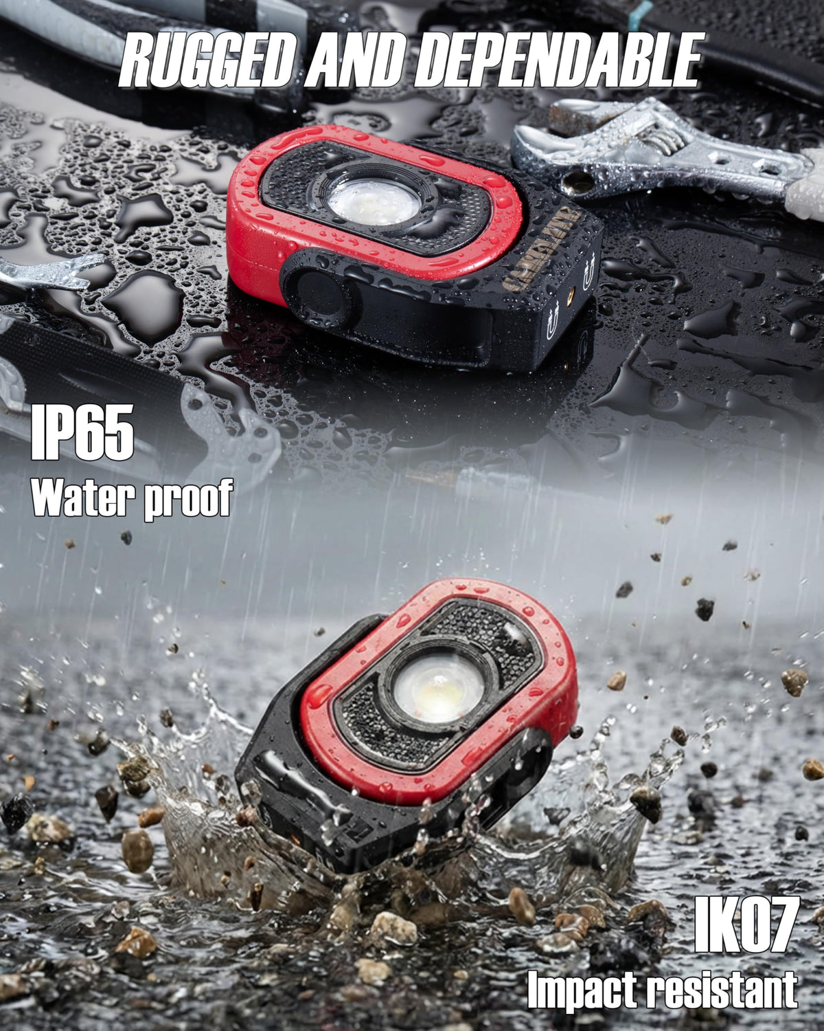 Magnetic Work Light 780 Lumen Rechargeable 3000mAh Red D53876