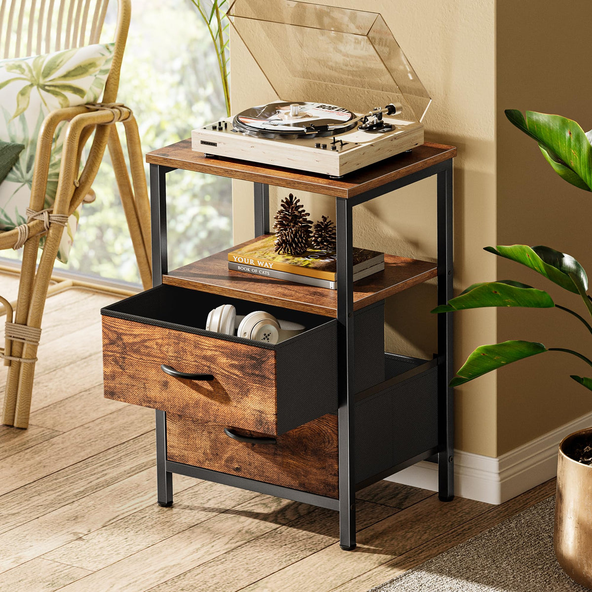 Night Stand Set of 2 with 2 Drawers I5347