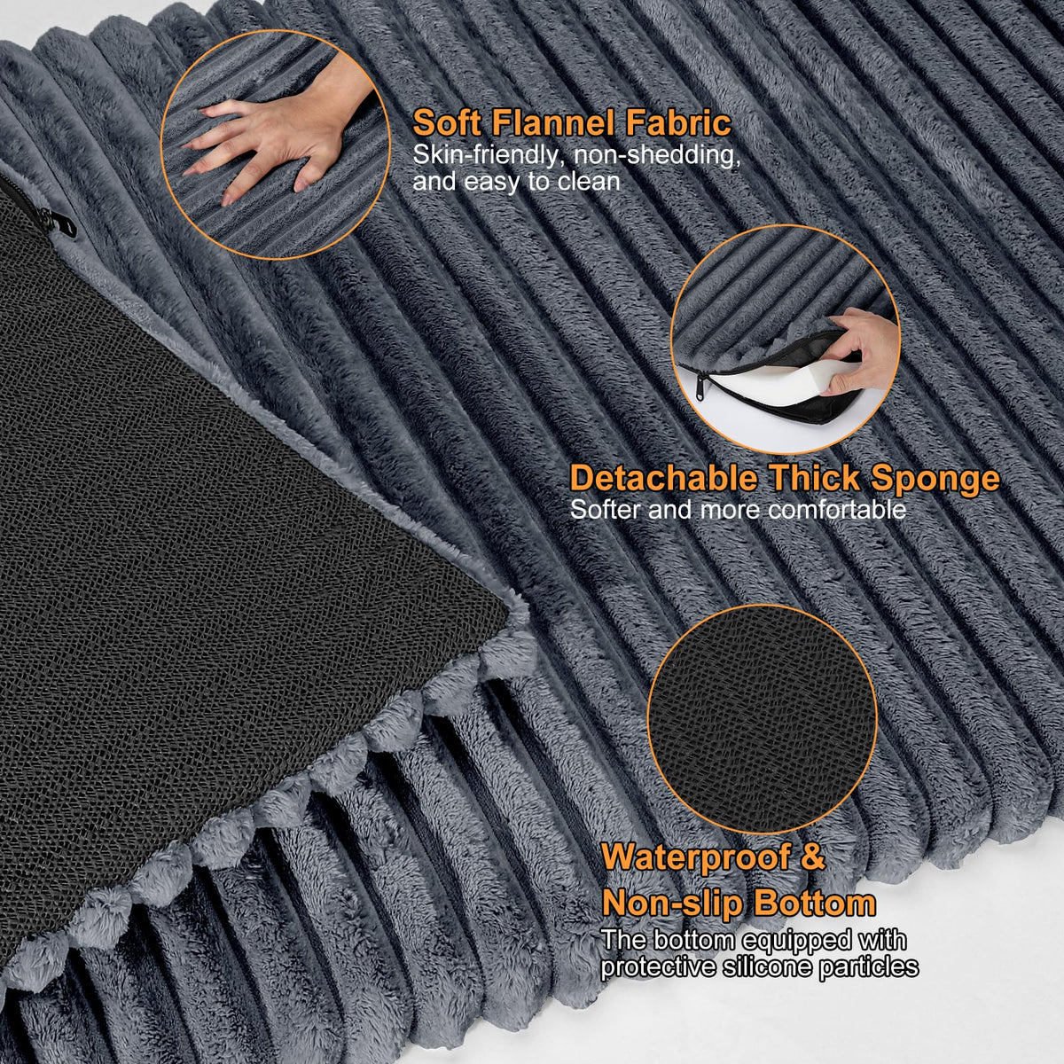 Non-Slip Washable Dog Bed Mat V205146