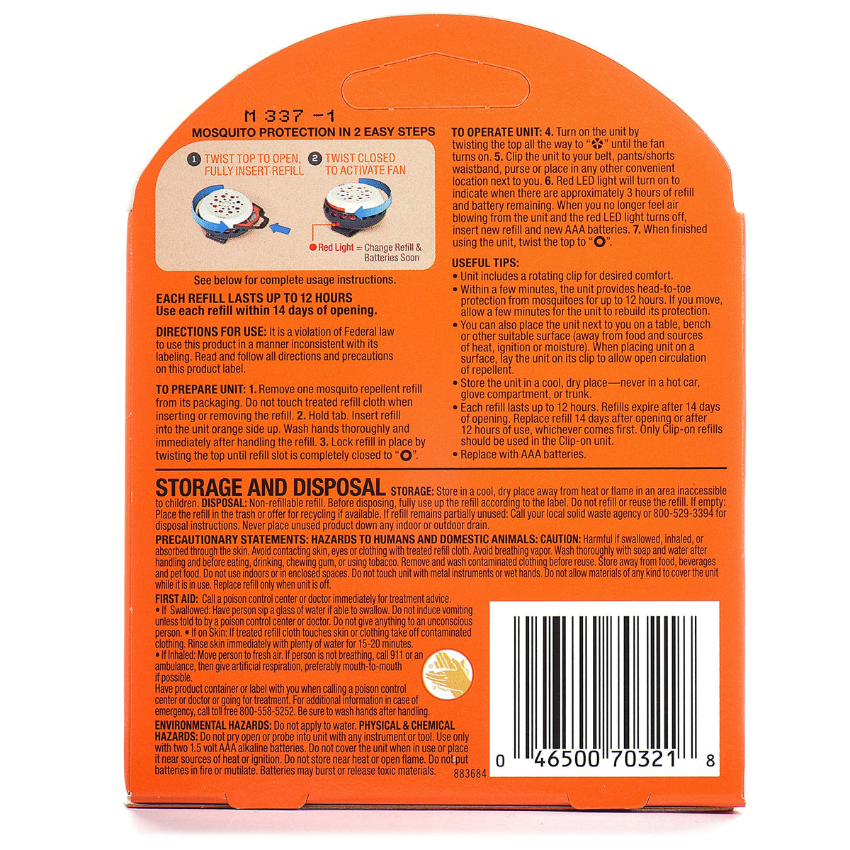 Mosquito Repellent Refill 2 Count X840947